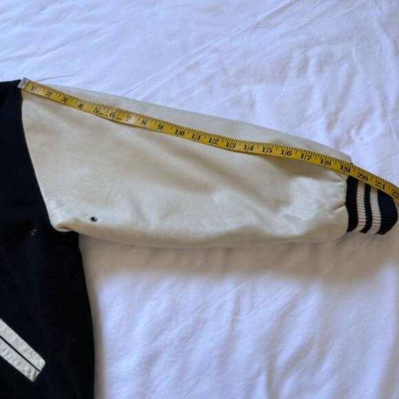 Vintage The Limited Unisex Varsity Jacket Leather Size M/L International Style - Picture 10 of 15